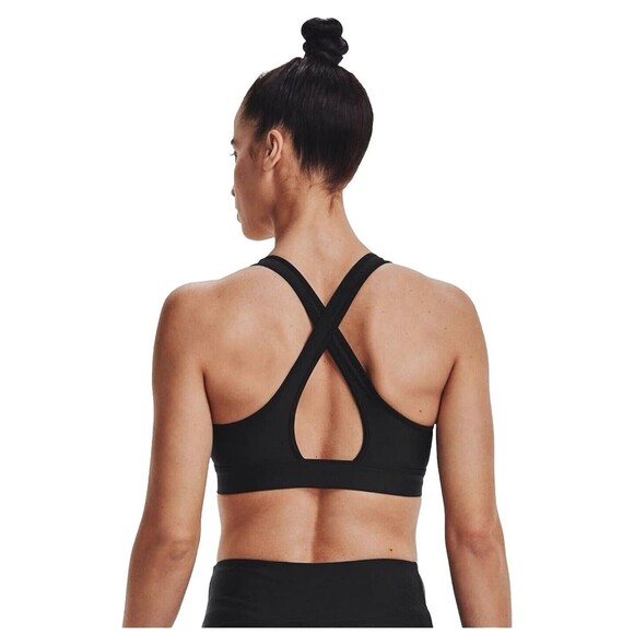 Women's Under Armour UA Crossback Graphic Black Medium Impact Sports Bra Sz L NW - Picture 8 of 12